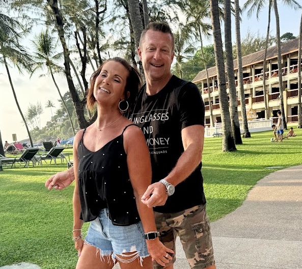 Jason and Cheryl Kayzar laughing together